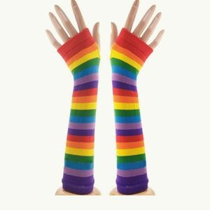 New Punk/Gothic Long Arm Warmer Fingerless Gloves